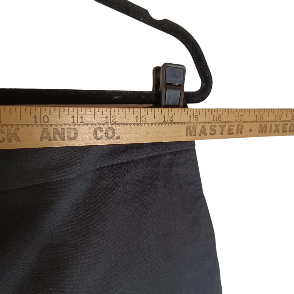APOSTROPHE PETITE Black Zipper Hook Clasp Folded Cuff Trouser Pants 4P